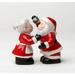 Cosmos Gifts Kissing Santa Couple Salt & Pepper Shaker Set Dolomite/Ceramic in Red | 3.375 H x 2 W in | Wayfair 10719