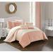 Winston Porter Mulrey Comforter Set Polyester/Polyfill in Pink/Yellow | King Comforter + 2 King Shams + 3 Throw Pillows | Wayfair