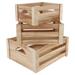 Gracie Oaks 3 Piece Solid Wood Crate Set Solid Wood in Brown | 7 H x 13 W x 15 D in | Wayfair B62554AEDCDF4777A5C64D6A9AAD0AB4