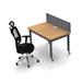 Inbox Zero Rectangular Meeting Table Wood/Metal in Brown | 30 H x 30 W x 48 D in | Wayfair 08751D85692F405EB7522F7C1A68F3C3
