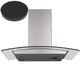 SIA 60cm Curved Glass Stainless Steel Cooker Hood Kitchen Extractor Fan & Filter