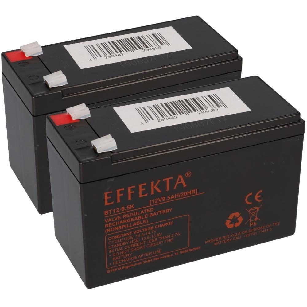 Akkuman 24V 2x 12V 9,5Ah A350 Lastentreppensteiger Scooter Elektroroller Blei Akku AGM Image