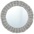 vidaXL Mirror 80 cm Wicker