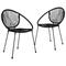 vidaXL Garden Chairs 2 pcs PVC Rattan Black