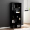 vidaXL Book Cabinet Black 67x24x161 cm Engineered Wood