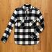 J. Crew Tops | J. Crew 1/4zip Black & White Buffalo Plaid Flannel | Color: Black/White | Size: Xs