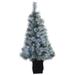 The Holiday Aisle® 4' Green Pine Artificial Christmas Tree w/ 150 Clear Lights in Blue/Green | 48 H x 20 W in | Wayfair