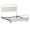 Hillsdale Furniture Grayson King Metal Bed, Textured White - 2652BKR