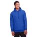 Team 365 TT96 Adult Zone HydroSport Heavyweight Pullover Hooded Sweatshirt in Sport Royal Blue size XS | Cotton Polyester