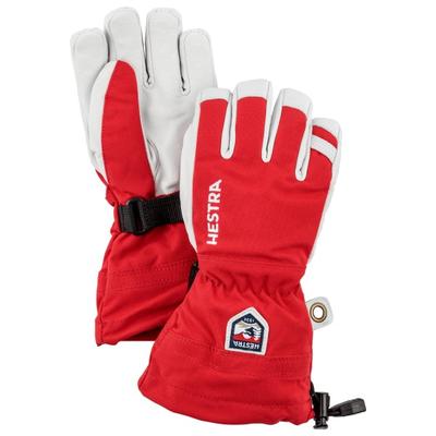 Hestra - Kid's Army Leather Heli Ski 5 Finger - Handschuhe Gr 4 rot