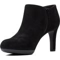 Clarks Women's Adriel Lily Ankle Boot, Black Suede, 7 UK