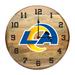 Imperial Los Angeles Rams Oak Barrel Clock