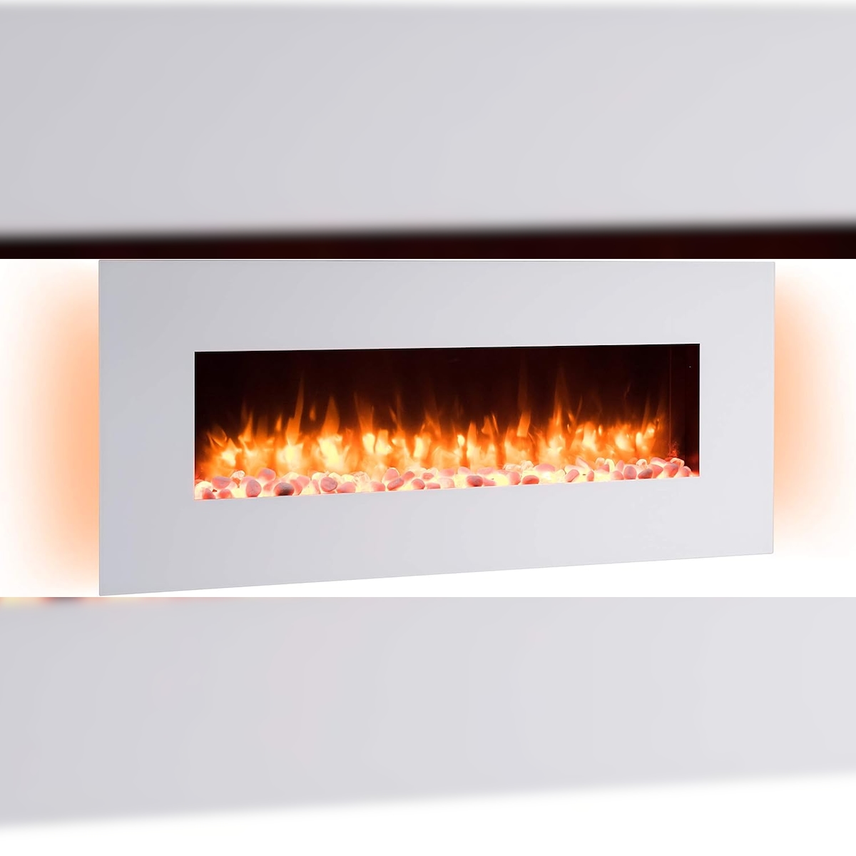 Elektrokamin BALDERIA Yoash - Elektrischer Wandkamin - Weiss Image