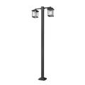 Z-Lite Portland 99 Inch Tall 2 Light Outdoor Post Lamp - 531-2-536P-BK