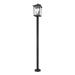 Z-Lite Beacon 85 Inch Tall 3 Light Outdoor Post Lamp - 568PHXLR-567P-BK