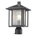 Z-Lite Aspen 14 Inch Tall Outdoor Post Lamp - 554PHM-BK