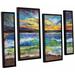 Highland Dunes 'Seascape' 4 Piece Framed Painting Print on Canvas Set Canvas in White/Brown | 36 H x 54 W x 2 D in | Wayfair LATT1135 34772151