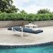 Ivy Bronx Tarpley 50.5" Long Reclining Single Chaise w/ Cushion Metal in White | 35 H x 28 W x 50.5 D in | Outdoor Furniture | Wayfair