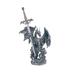 Trinx Medieval Dragon w/ Armor & Sword Guardian Figurine Resin in Gray | 10 H x 6.5 W x 4.5 D in | Wayfair 01C995887BC9433DAA6B470C3C062B51
