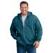 Men's Big & Tall Fleece Zip-Front Hoodie by KingSize in Heather Midnight Teal (Size 8XL) Fleece Jacket