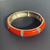 J. Crew Jewelry | J. Crew Red Enamel Bangle Bracelet | Color: Red | Size: Os