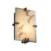 Ebern Designs Aisel 1 - Light LED Dimmable Dark Bronze Wall Sconce Glass/Metal in Brown/White | 12.5 H x 8.5 W x 4 D in | Wayfair