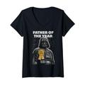 Damen Star Wars Vatertag Darth Vader Father Of The Year T-Shirt mit V-Ausschnitt