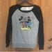 Disney Sweaters | Disney Raglan Sweatshirt Juniors Large Minnie | Color: Black/Gray | Size: Lj