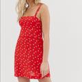 Free People Dresses | Free People Wild Child Red Printed Mini Dress | Color: Red | Size: Various