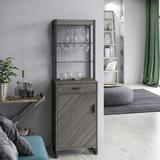 Zipcode Design™ Astor Place Bar Cabinet Wood in Brown | 60 H x 15.5 D in | Wayfair 918B8AEE9BFD438A99E7BB2E94E07FB0