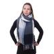 CRAGGI Damen Golspie Superweicher Poncho Schal Kariert, blau, 175cm x 75cm