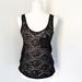 Anthropologie Tops | Anthropologie Pins And Needles Lace Tank Top Sz S | Color: Black/Gold | Size: S