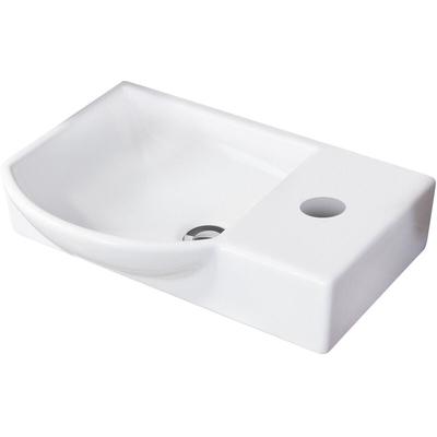 Fackelmann - Waschbecken links Gäste-WC / Waschtisch aus Keramik / Maße (b x h x t): ca. 45 x 10,5