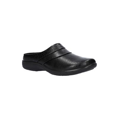 Wide Width Women's Swing Slide by Easy Street in Black Croco (Size 8 W)