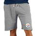 Men's Concepts Sport Gray Pittsburgh Steelers Mainstream Terry Shorts