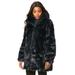 Plus Size Women's Short Faux-Fur Coat by Roaman's in Black (Size 5X)