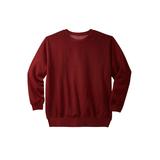 Men's Big & Tall Fleece Crewneck Sweatshirt by KingSize in Burgundy Marl (Size 7XL)