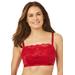 Plus Size Women's Lace Wireless Cami Bra by Comfort Choice in Classic Red (Size 46 D)