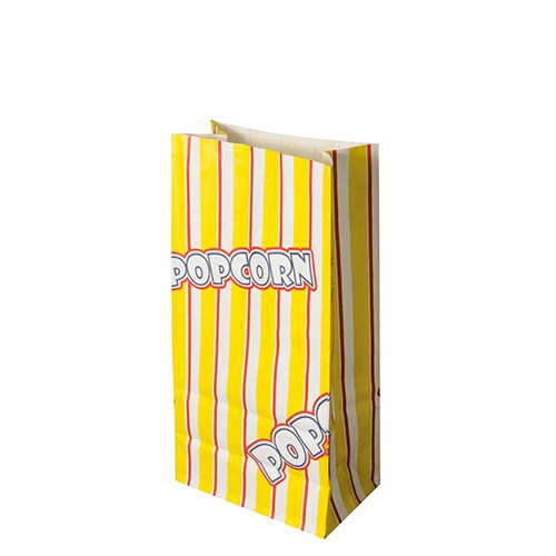 1000 Popcorn Tüten Papier & Pergamentersatz 1,3 l, 20,5 x 10,5 x 6 cm, fettdicht gelb Image