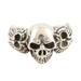 Skull On Wings,'Unisex Handcrafted Sterling Silver Winged Skull Ring'