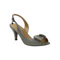 Wide Width Women's Luanda Pumps And Slings by J. Renee in Pewter Dance Glitter (Size 7 W)