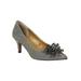 Wide Width Women's Tacith Pump by J. Renee in Pewter Dance Glitter (Size 10 1/2 W)