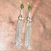 Free People Jewelry | Free People Gemstone Silver Double Tassle Earrings | Color: Silver | Size: Os