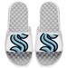 Men's ISlide White Seattle Kraken Blown-Up Primary Logo Slide Sandals