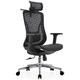 MARTUNIS Ergonomic Chair Office Full Mesh Office Chairs for Home Ergonomic Desk Chair, Black Computer Chair, 3D ARMS - Adjustable Headrest - Valet Stand, High Desk Chair (Black)