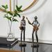 Red Barrel Studio® Daleah 2 Piece Polystone Jazz Musician Figurine Set Resin, Rubber in Brown | 12 H x 6 W x 3 D in | Wayfair