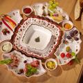 Villeroy & Boch Toy's Delight 6.25" x 6.25" Square Serving Bowl Porcelain China/All Ceramic in Green/Red/White | 1.1 H x 6.25 D in | Wayfair