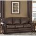 Sofa Web Raval 83" Genuine Leather Rolled Arm Sofa Genuine Leather in Gray | 38 H x 83 W x 38 D in | Wayfair RavalSofa-DG