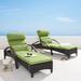 Zipcode Design™ Fresca 81" Long Reclining Chaise Lounge Set Sunbrella Cushions Wicker/Rattan | 35 H x 30 W x 81 D in | Outdoor Furniture | Wayfair