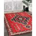 Black/Red 72 x 60 x 0.35 in Indoor Area Rug - Bloomsbury Market Omusa Oriental Machine Made Power Loom Wool/Polyester Red/Black/Light Yellow Area Rug Wool | Wayfair